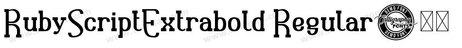 RubyScriptExtrabold Regular字体转换